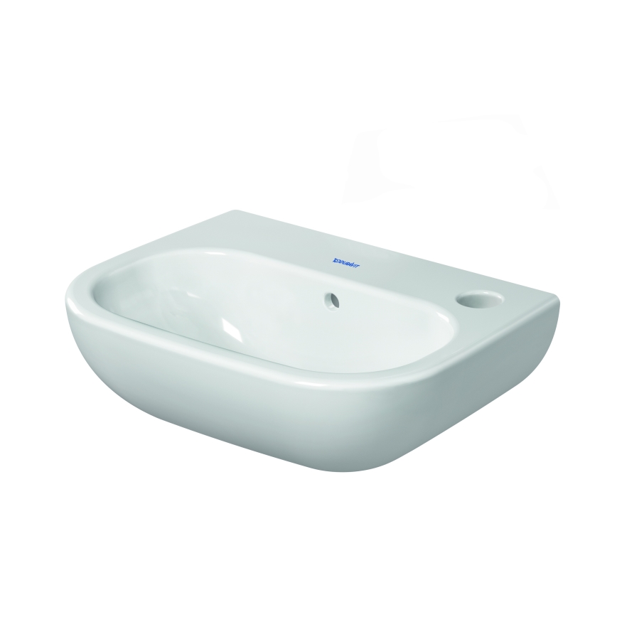 Duravit 7053600082 - Επιτοίχιος νιπτήρας D-CODE 36x27 cm, κεραμικός σε γυαλιστερό λευκό