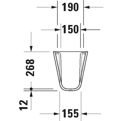 Duravit 8571800002 - Κάλυμμα σιφώνιου D-CODE 30x26,8 cm κεραμικό/γυαλιστερό λευκό