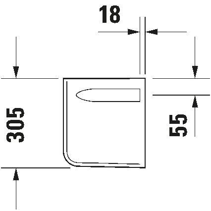 Duravit 8571800002 - Κάλυμμα σιφώνιου D-CODE 30x26,8 cm κεραμικό/γυαλιστερό λευκό