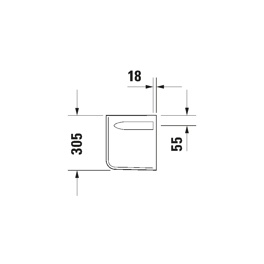 Duravit 8571800002 - Κάλυμμα σιφώνιου D-CODE 30x26,8 cm κεραμικό/γυαλιστερό λευκό