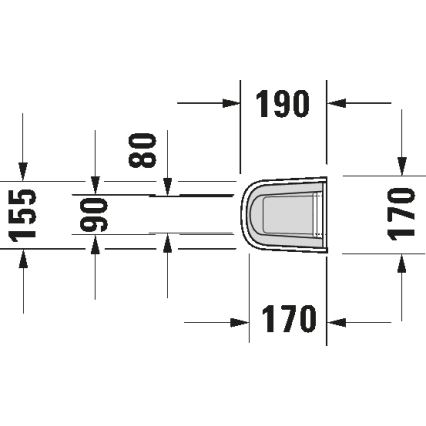 Duravit 8632700002 - Κάλυμμα σιφωνίου D-CODE 70,5x19 cm κεραμικό/γυαλιστερό λευκό