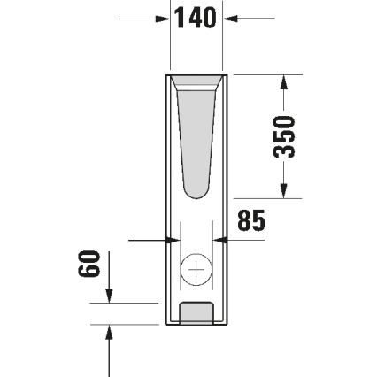 Duravit 8632700002 - Κάλυμμα σιφωνίου D-CODE 70,5x19 cm κεραμικό/γυαλιστερό λευκό