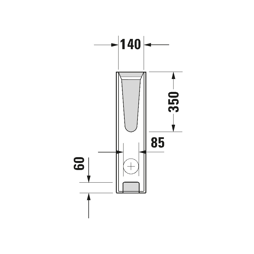 Duravit 8632700002 - Κάλυμμα σιφωνίου D-CODE 70,5x19 cm κεραμικό/γυαλιστερό λευκό