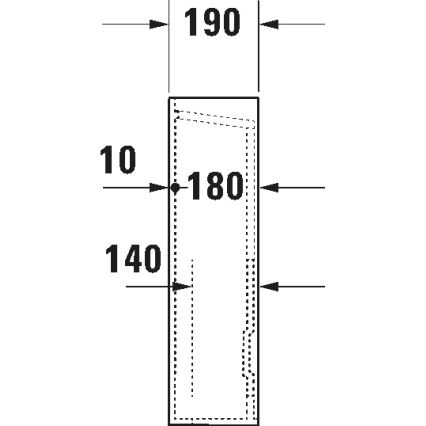 Duravit 8632700002 - Κάλυμμα σιφωνίου D-CODE 70,5x19 cm κεραμικό/γυαλιστερό λευκό