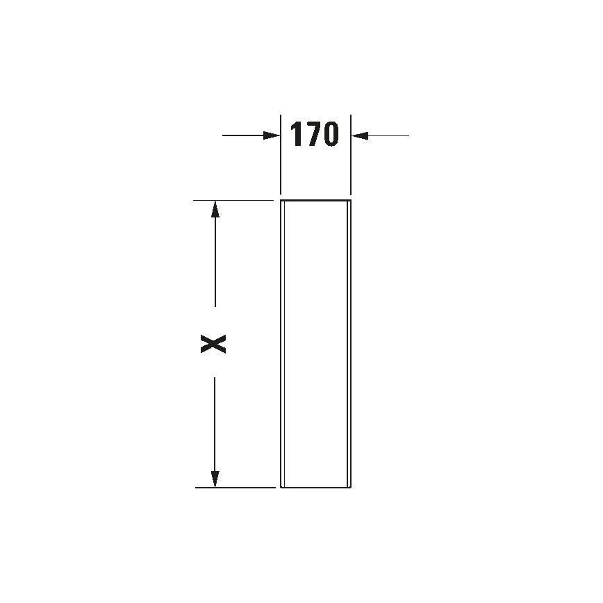 Duravit 8632700002 - Κάλυμμα σιφωνίου D-CODE 70,5x19 cm κεραμικό/γυαλιστερό λευκό