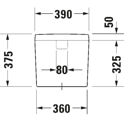 Duravit 927000004 - Καζανάκι για τουαλέτα D-CODE 6/3l κεραμικό/λευκό