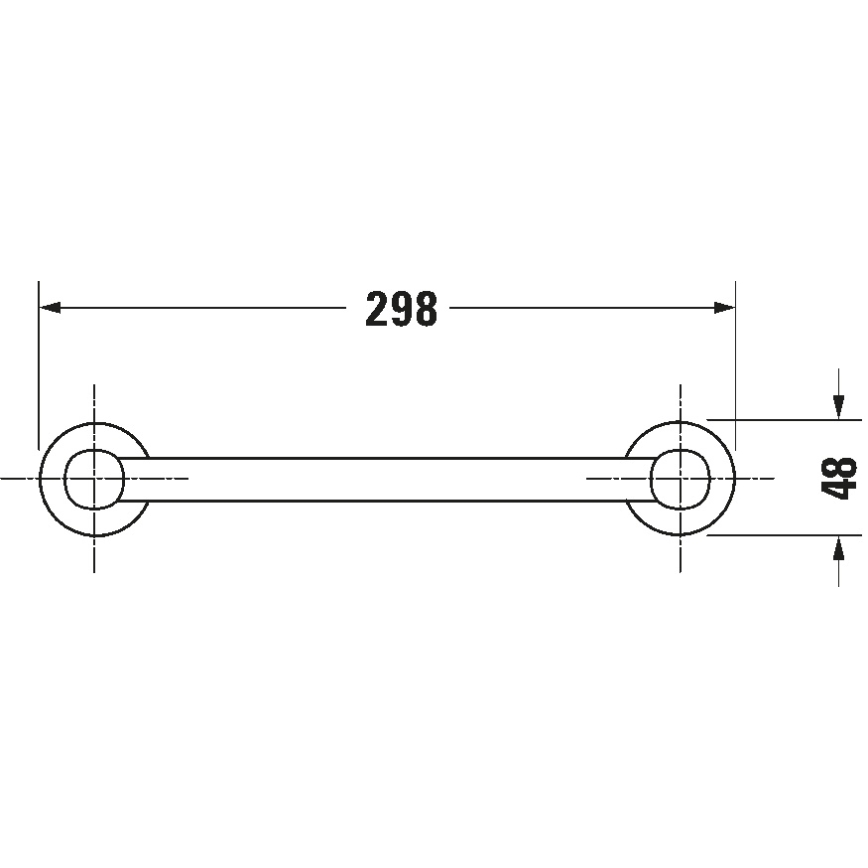 Duravit 99141000 - Λαβή μπανιέρας D-CODE 28,4 cm γυαλισμένο χρώμιο