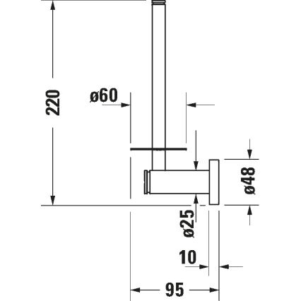 Duravit 99151000 - Χαρτοθήκη για χαρτί υγείας D-CODE γυαλιστερό χρώμιο