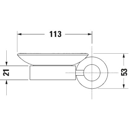 Duravit 99174600 - Επιτοίχια σαπουνοθήκη D-CODE, αριστερή, ματ μαύρη
