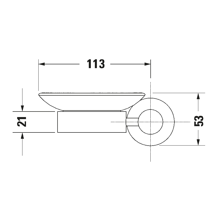 Duravit 99174600 - Επιτοίχια σαπουνοθήκη D-CODE, αριστερή, ματ μαύρη