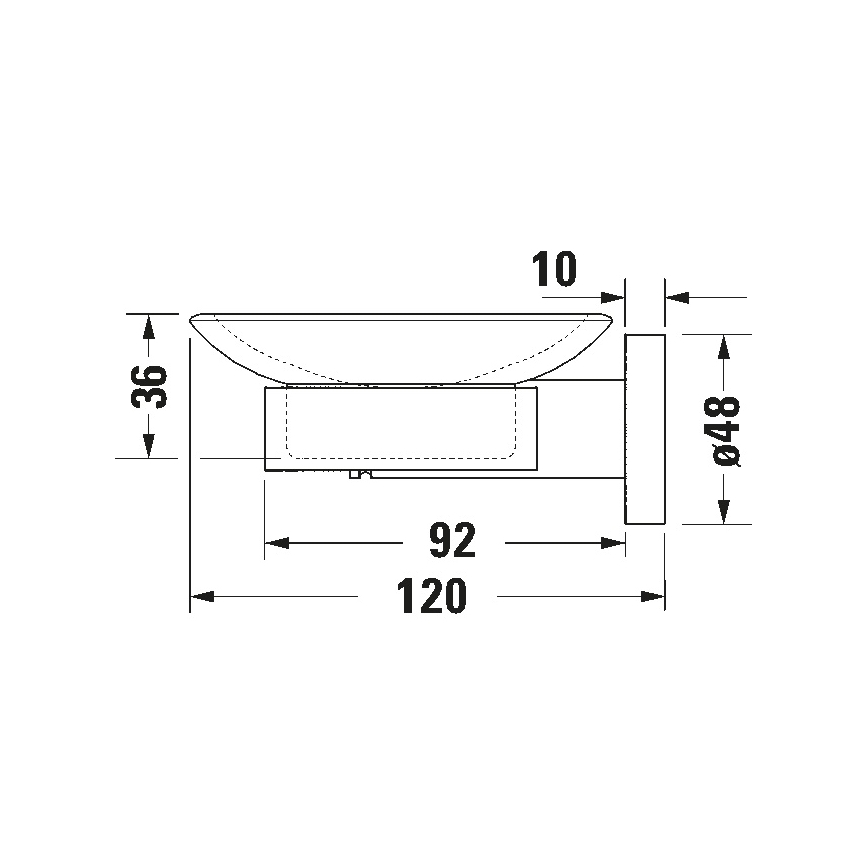 Duravit 99181000 - Επιτοίχια σαπουνοθήκη D-CODE, δεξιά, σε γυαλιστερό χρώμιο