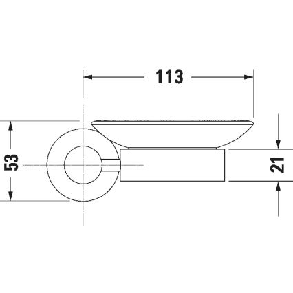 Duravit 99181000 - Επιτοίχια σαπουνοθήκη D-CODE, δεξιά, σε γυαλιστερό χρώμιο