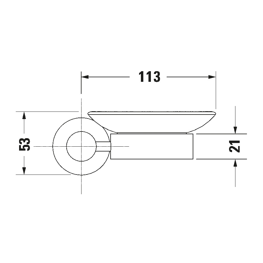 Duravit 99181000 - Επιτοίχια σαπουνοθήκη D-CODE, δεξιά, σε γυαλιστερό χρώμιο