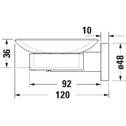 Duravit 99184600 - Επίτοιχη σαπουνοθήκη D-CODE, δεξιά, ματ μαύρη