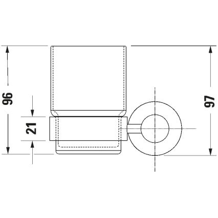 Duravit 99191000 - Επιτοίχια θήκη για οδοντόβουρτσες D-CODE, αριστερή, σε γυαλιστερό χρώμιο