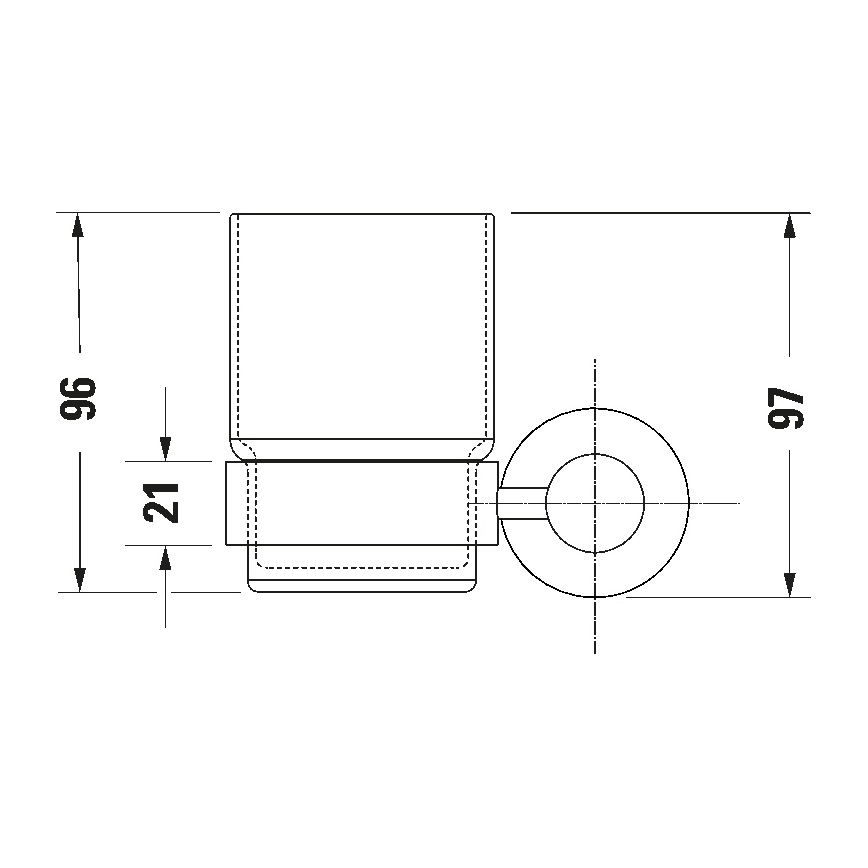 Duravit 99194600 - Επιτοίχια βάση για οδοντόβουρτσες D-CODE, αριστερή, ματ μαύρη