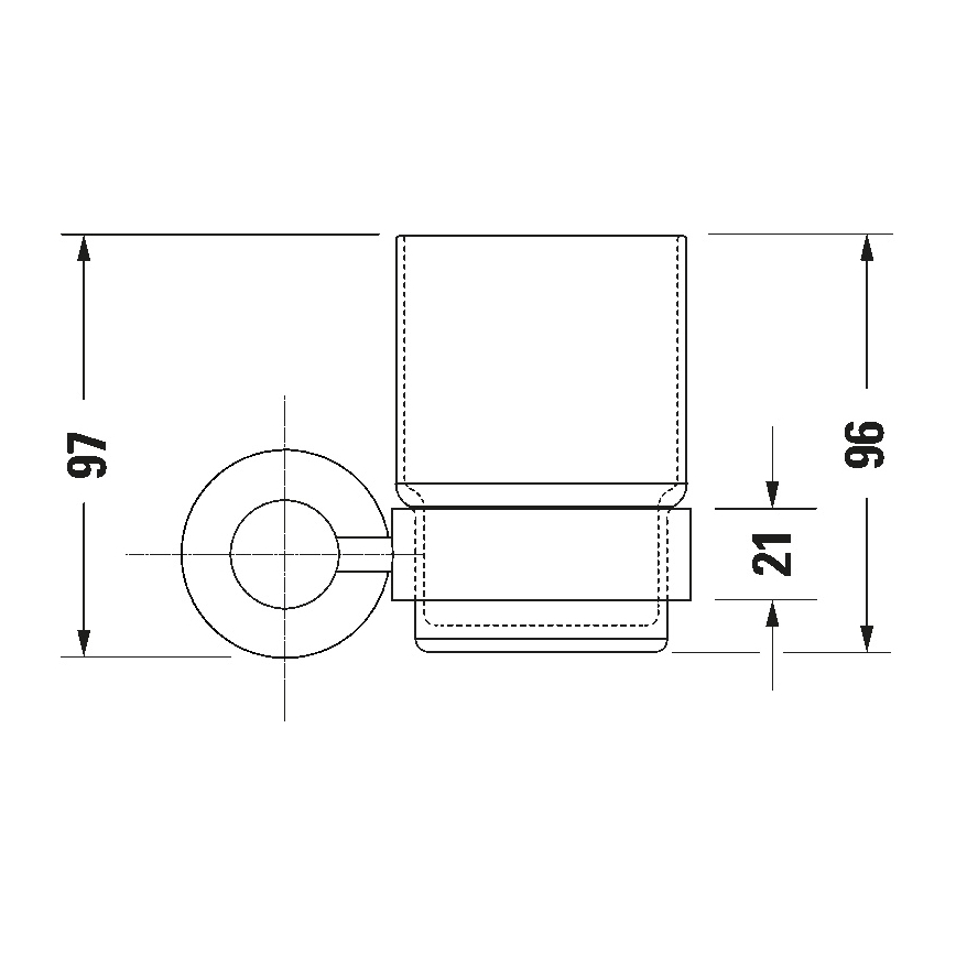 Duravit 99201000 - Επιτοίχια βάση για οδοντόβουρτσες D-CODE, δεξιά, γυαλιστερό χρώμιο