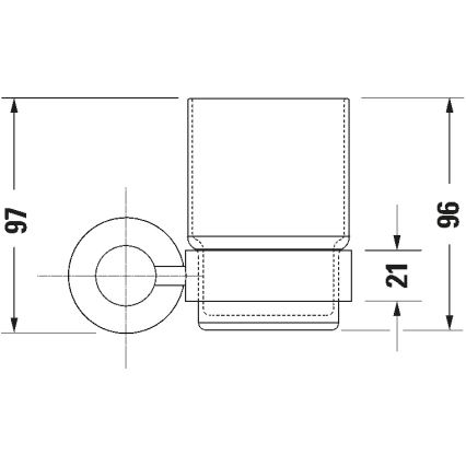 Duravit 99201000 - Επιτοίχια βάση για οδοντόβουρτσες D-CODE, δεξιά, γυαλιστερό χρώμιο