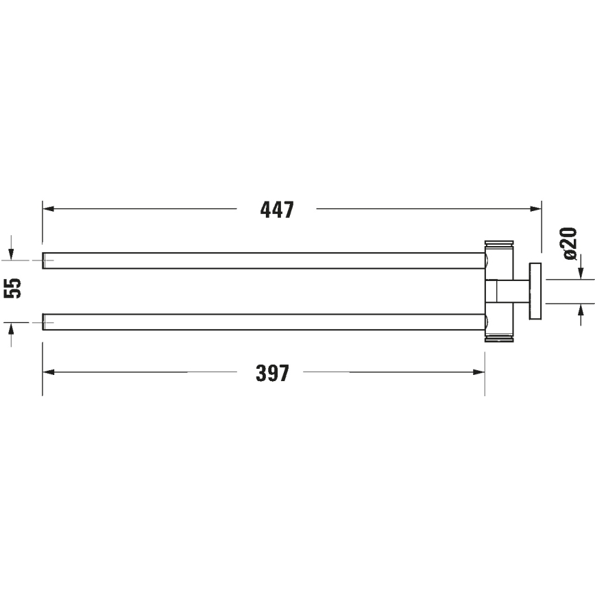 Duravit 99221000 - Επιτοίχια κρεμάστρα για πετσέτες D-CODE 44,7 cm γυαλιστερό χρώμιο