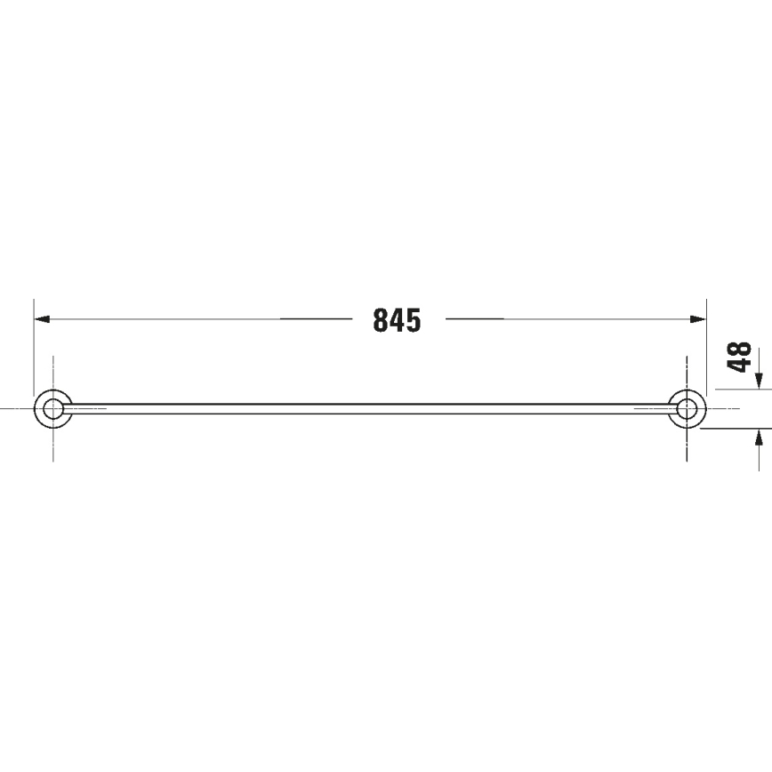 Duravit 99231000 - Επιτοίχια κρεμάστρα για πετσέτες D-CODE 84,5 cm γυαλιστερό χρώμιο