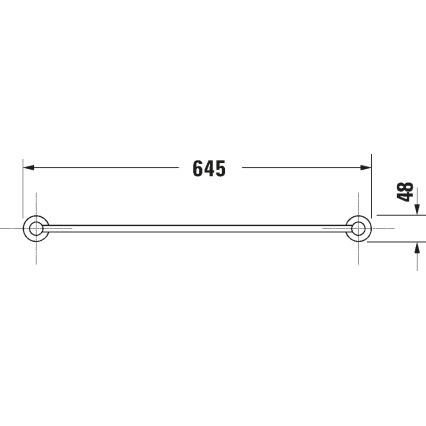 Duravit 99241000 - Επιτοίχια κρεμάστρα για πετσέτες D-CODE 64,5 cm, γυαλιστερό χρώμιο