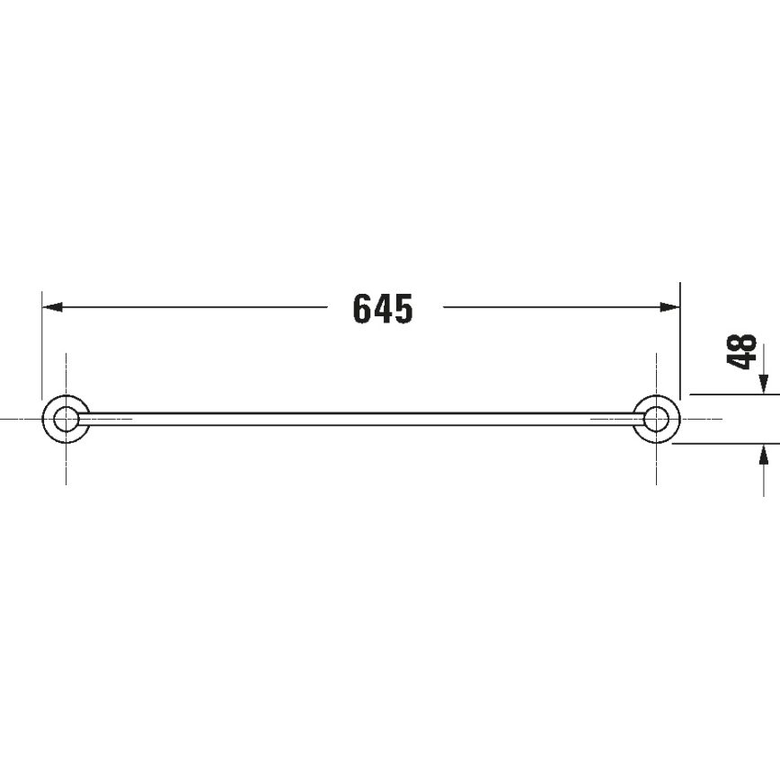 Duravit 99244600 - Επιτοίχια κρεμάστρα για πετσέτες D-CODE 64,5 cm μαύρο ματ