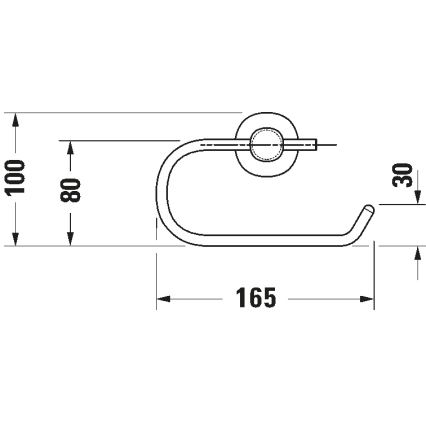 Duravit 99264600 - Βάση χαρτιού υγείας D-CODE ματ μαύρο