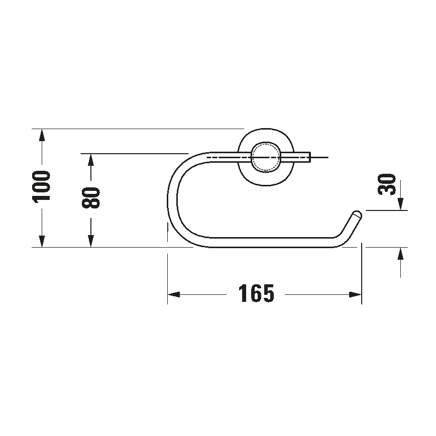 Duravit 99264600 - Βάση χαρτιού υγείας D-CODE ματ μαύρο