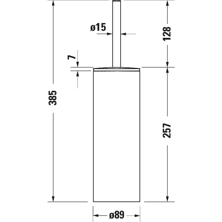 Duravit 99281000 - Επιδαπέδια βούρτσα WC D-CODE, γυαλιστερό χρώμιο