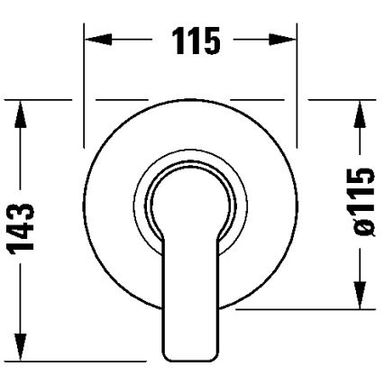 Duravit DC4210007010 - Εντοιχισμένη μπαταρία ντους D-CODE, γυαλιστερό χρώμιο