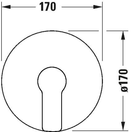 Duravit DC4210010046 - Μίκτης ντους για εντοιχισμένη εγκατάσταση D-CODE, μαύρο ματ