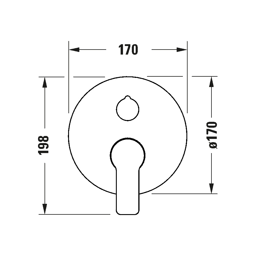 Duravit DC5210012046 - Μίκτης μπανιέρας για εντοιχιζόμενη εγκατάσταση D-CODE ματ μαύρο