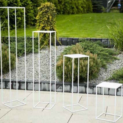 Βάση για λουλούδια 40x24 εκ. λευκή