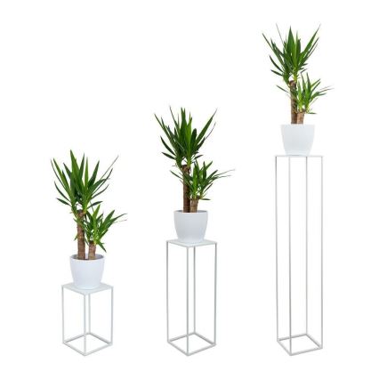 Βάση για λουλούδια 70x24 εκ. λευκή