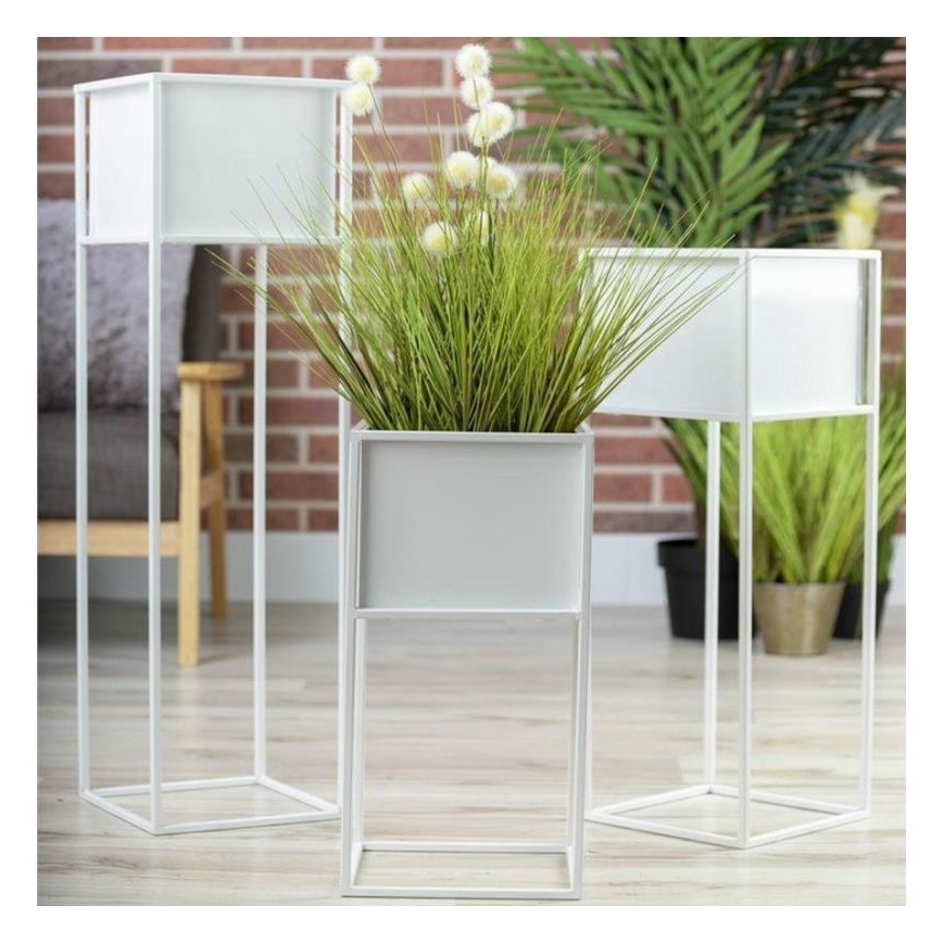 Βάση για λουλούδια 90x24 εκ. λευκή