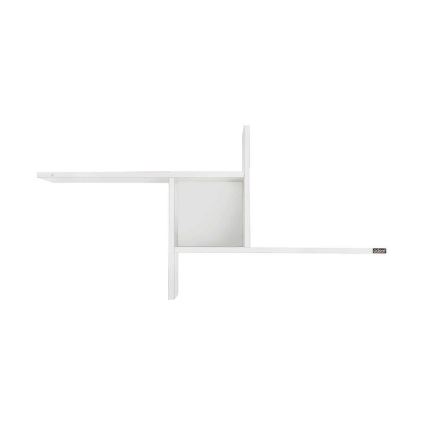 Επιτοίχιο ράφι 50x100 εκ. λευκό γυαλιστερό