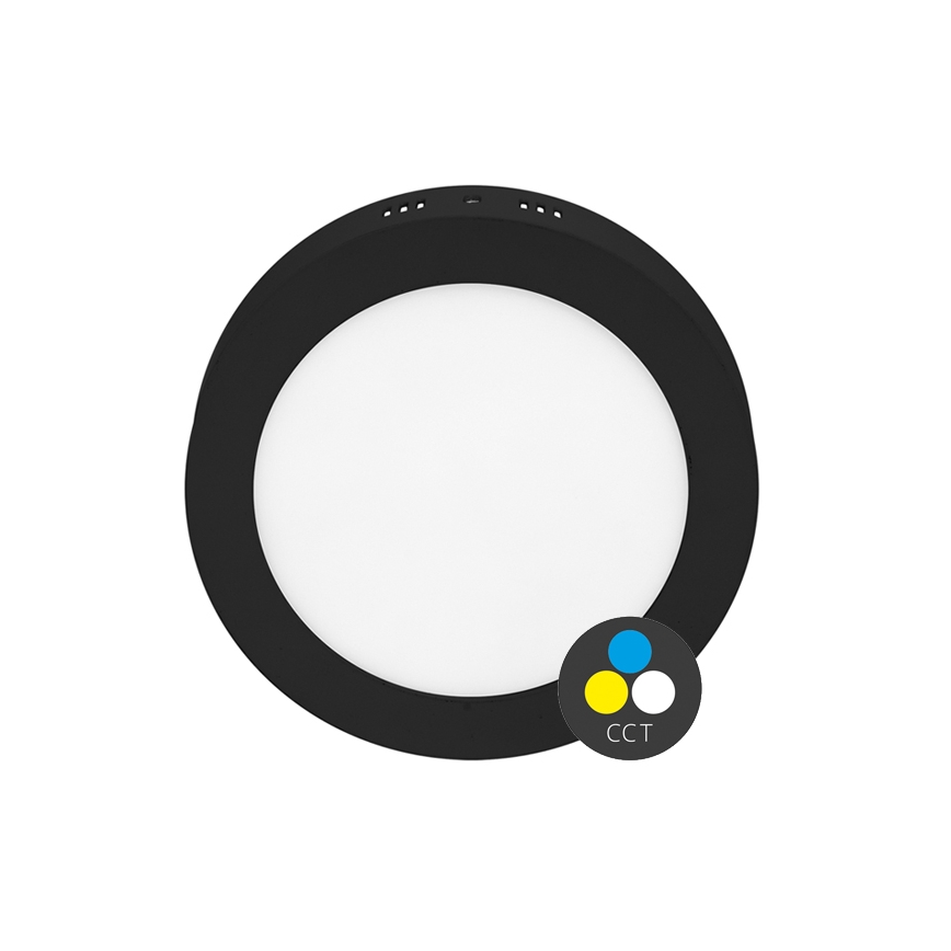 Φωτιστικό οροφής LED LADA LED/12W/230V 3000/4000/6000K διάμετρος 17 cm μαύρο