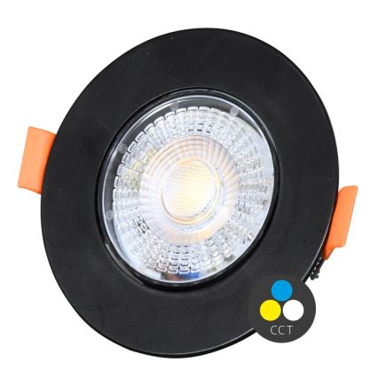 LED Dimmable χωνευτό φωτιστικό ZITA LED/3/5/7W/230V 3000/4000/6000K διάμετρος 9 cm μαύρο