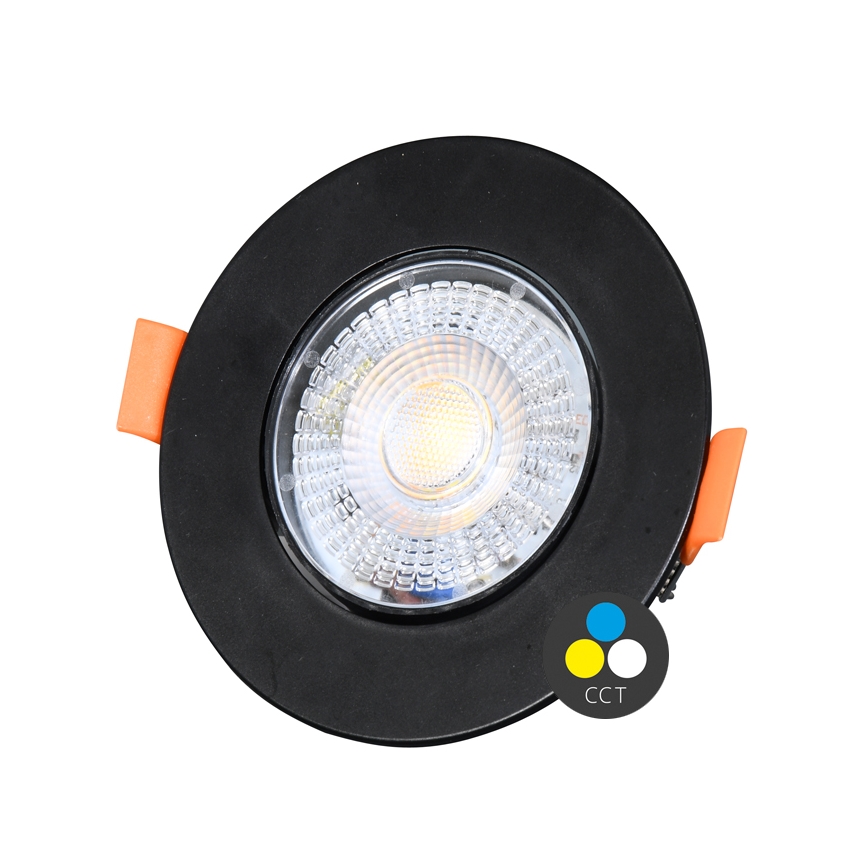 LED Dimmable χωνευτό φωτιστικό ZITA LED/3/5/7W/230V 3000/4000/6000K διάμετρος 9 cm μαύρο