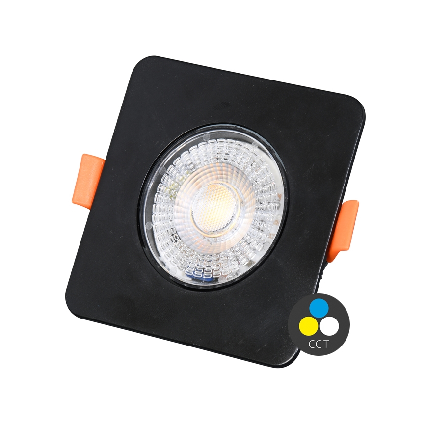 LED Dimmable χωνευτό φωτιστικό KENT LED/3/5/7W/230V3000/4000/6000K 9x9 cm μαύρο