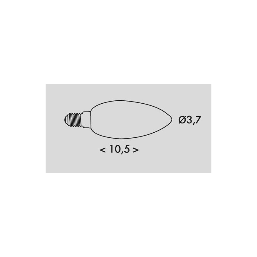 Λαμπτήρας LED RETRO C37 E14/2W/230V 3000K 320lm