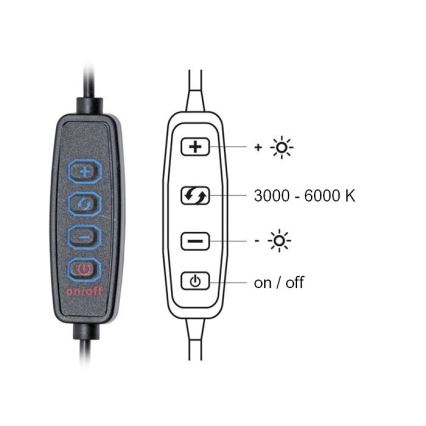 Επιτραπέζια λάμπα dimming LED LIPA LED/10W/230V 3000-6000K λευκό