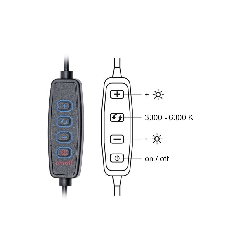 Επιτραπέζια λάμπα dimming LED LIPA LED/10W/230V 3000-6000K μαύρο