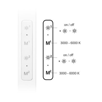 Επιτραπέζια λάμπα dimming LED SPACE LED/8W + LED/11W/230V 3000-6000K λευκό