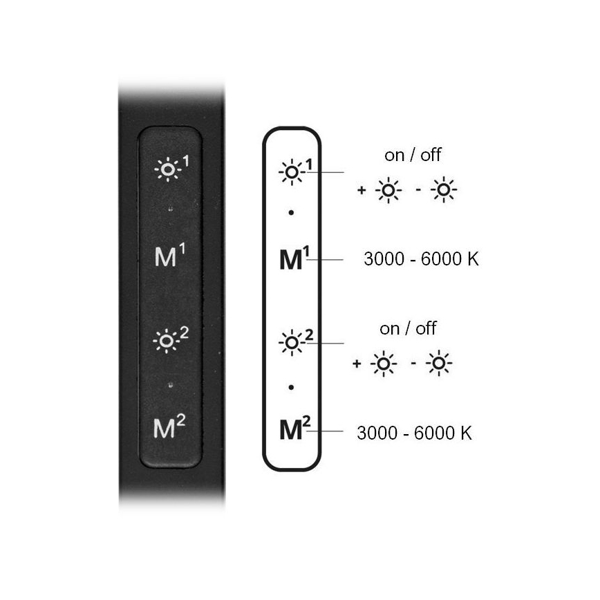 Επιτραπέζια λάμπα dimming LED SPACE LED/8W + LED/11W/230V 3000-6000K μαύρο