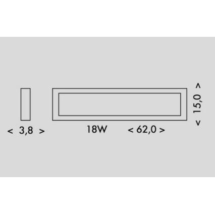 Φωτιστικό οροφής LED PILO LED/18W/230V 4100K 62 cm λευκό