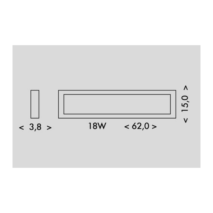 Φωτιστικό οροφής LED PILO LED/18W/230V 4100K 62 cm λευκό