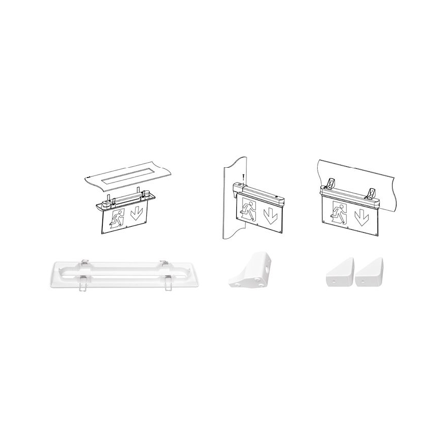 Φωτιστικό ασφαλείας LED ALPHA LED/2,7W/230V 6000K 800 mAh