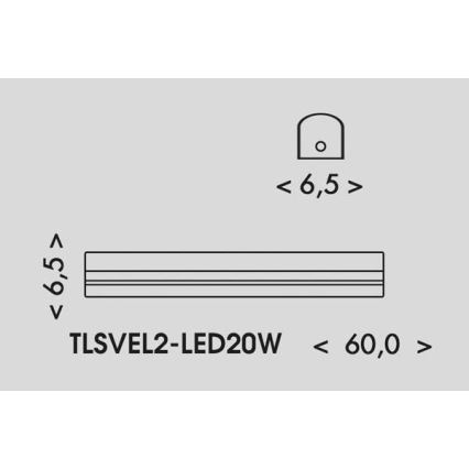 LED Φωτιστικό φθορίου VELO LED/11/15/20W/230V 3000/4000/6000K 60 cm λευκό