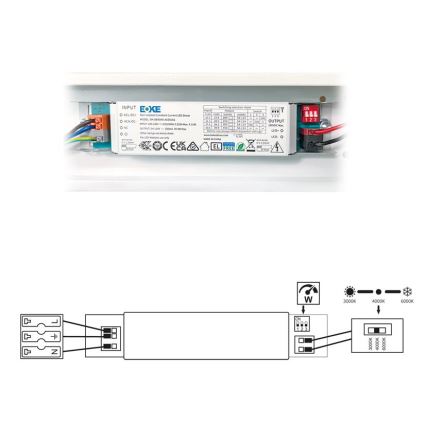 LED Φωτιστικό φθορίου VELO LED/11/15/20W/230V 3000/4000/6000K 60 cm λευκό